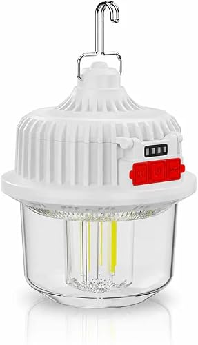 Solar Bulb Light with USB-C Charging and Battery Indicator
