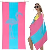 cabanana Microfiber Beach Towels Oversized - Quick Dry Beach Towels, Lightweight Soft for Travel, Large Size 70x35 Pool Towel Beach Essentials (Flamingo Pink)