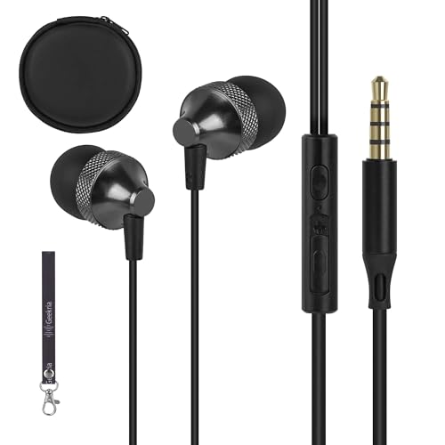 GEEKRIA Auriculares para juegos, auriculares intrauditivos de 3,5 mm con cable con micrófono y control de volumen, sonido estéreo con aislamiento de ruido, compatibles con PC, PS5, Xbox, Switch y