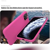 Zuvirelx Silikon Handyhülle für iPhone 11 Pro Max Hülle, Weiches Griff, Dünne, Minimalistisch, Stoßfest, rutschfest, Taschenpassend - Diva Rosa – Ansicht 3