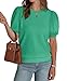 Womens Summer Tops Short Sleeve Shirts Business Casual Outfits Beach Vacation Women's Clothing Work Teacher Ladies Blouses 2026 Trendy Sweaters Loose Fit Fall Green XL