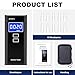 Breathalyzer, Professional-Grade Alcohol Tester with Blue Digital LCD Display and 10 Mouthpieces, High-Accurate Alcohol Testerr for Home or Party Use