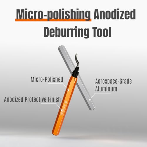 Image of AFA Tooling Deburring Tool, 11 M2 HSS Blades, CNC Anodized Aluminum Handle