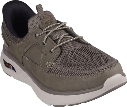 Skechers - Mens Relaxed Fit: Arch Crosser - Dermot Slip On Shoes, Color Khaki, Size: 12 M US