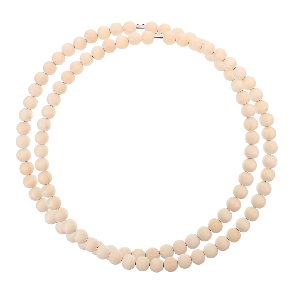 Couronne en perles de bois bricolage support couronne de fleurs deco rustique maison DIY