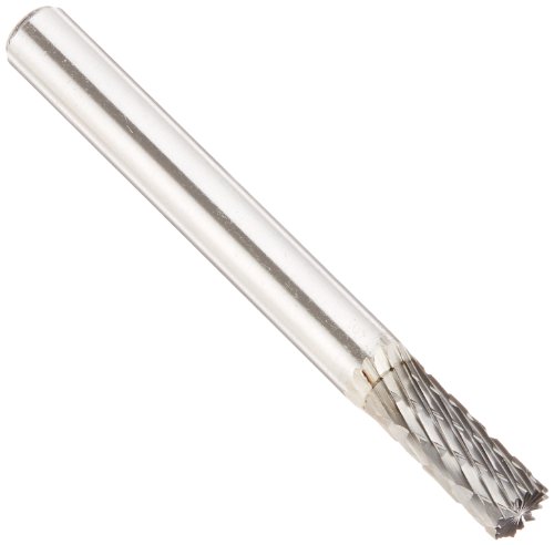 Image of Drill America SB-1 Carbide Burr /Rotary File Cylindrical End-Cut Double Cut for Die Grinder 1 /4 inch Dia. x 5 /8 inch Cut Length with 1 /4 inch Shank and 2 inch Overall Length, DUL Series