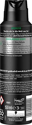 Fa Men Deodorant & Bodyspray Speedster (150 ml), Deospray mit aktivierend-frischem Duft, Deo ohne Aluminium für bis zu 48h Deo-Schutz, hinterlässt keine Deo-Rückstände – Bild 3