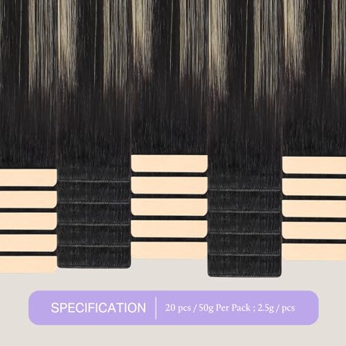 Image of DOORES Genius Tape in Hair Extensions Human Hair, 16 Inch 50g 20PCS