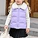 Piuwrlz Girls Puffer Vest Kids Fur Collar Zip Up Padded Gilet Winter Quilted Jackets Fashion Outwear 2-11 Years White