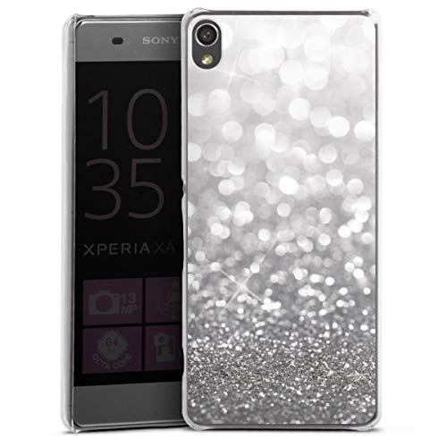 DeinDesign Coque Compatible avec Sony Xperia XA Ã‰Tui Housse Argent Brillant Paillettes Look