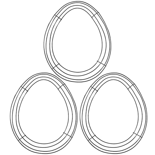 Cadres Couronne Ovale en Fil de Fer Rigide pour Décoration DIY Durable - 2
