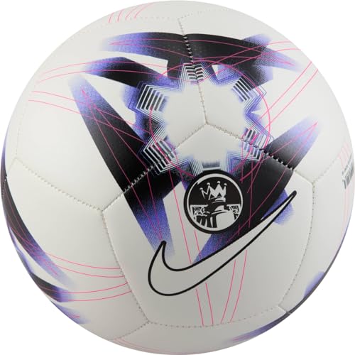 Calcio Nike Pallone Da Calcio Pl Nk Pitch - Fa23, White/Fierce Purple/White, FB2987-101, 5