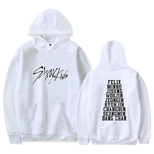 Xkpopfans Stray Kids Hoodie Sweatshirt Felix Jisung Woojin Bangchan Sweater Jacket White