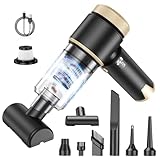 【家電批評ベストバイ受賞】Gekwaii ハンディークリーナー 車用掃除機 4in1多機能 コードレス ハンディ掃除機 3段階モード ディスプレイ残量表示 電動エアーダスター/空気入れ・抜き機能つき パワフル最大40000PA Type-C充電 6000mAH長時間運転 豊富なノズル LEDライト ポータブル 小型 強力 低騒音 車内 家庭 掃除 ペット 毛 ソファ 隙間対応 (ブランク)