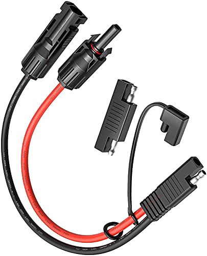 Dongge Collegamento fotovoltaico su adattatore SAE Pannello solare con adattatore SAE Collegamento cavo 10 AWG Kit di ricarica per batteria solare RV Pannello 35 cm