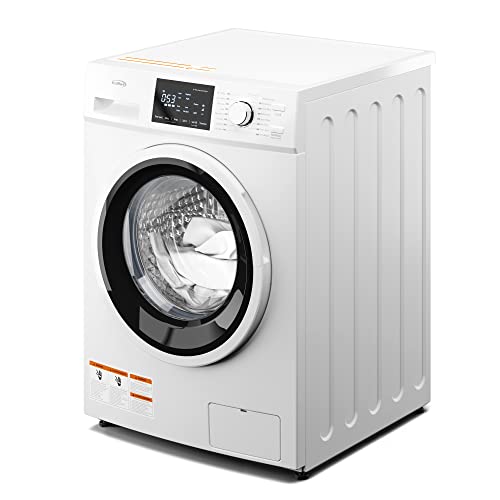 Image of KoolMore 24 inch Front Load Washing Machine, 2.7 Cu. Ft., Space Saving Unit with 20-Minute Quick Wash, 12 Washing Cycles, Quiet Inverter Motor [White] [120V] (FLW-3CWH)