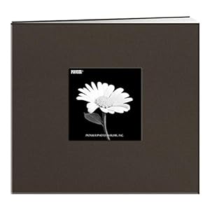 Pioneer Photo Albums 8×8 Fabric Frame Cover Post Bound Scrapbook, Warm Mocha