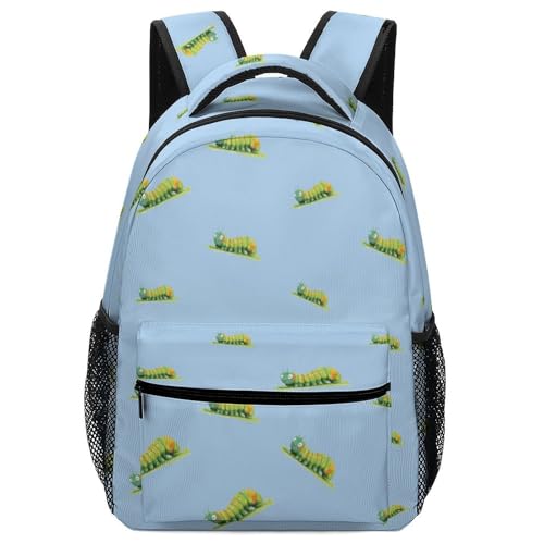 Cute Caterpillar Funny Backpack Casual Daypack Lightweight Shoulders Bag for Men Women Cute Print