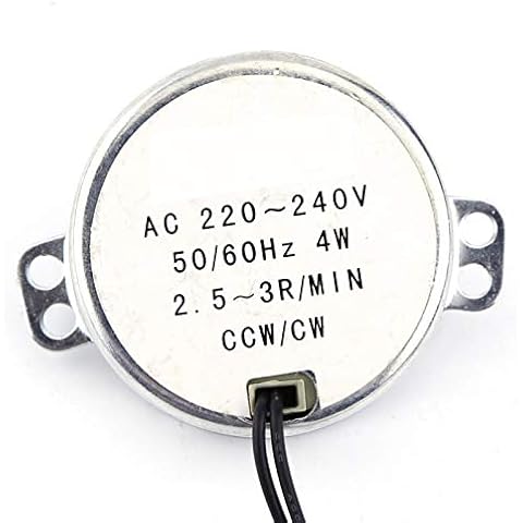 Synchronmotor Getriebemotor AC 220-240V 4W CW/CCW Synchronmotor 50 / 60Hz für Rotationsmotor mit elektrischem Lüfter(2.5-3RPM) Cover