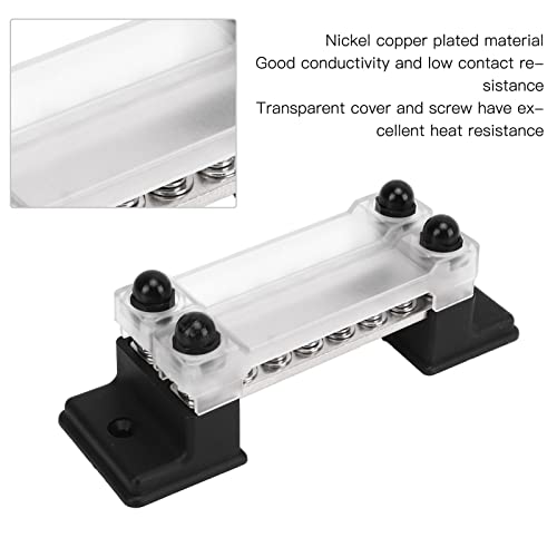 Battery Bus Bar, Power Distribution Terminal Block Dc 12 To 48V Strong Conductivity For Rv(With Base) #TOP6