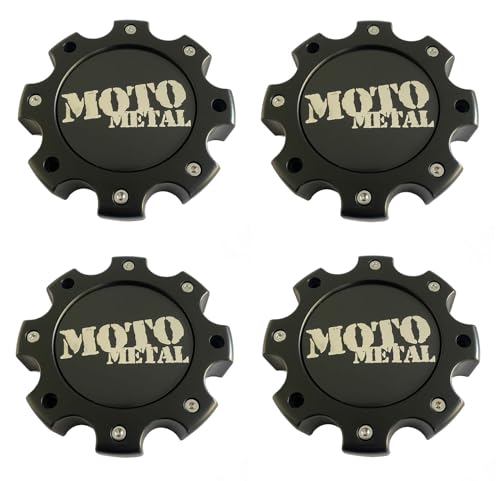 Cache-moyeux en métal moto 845L170 haut de gamme au fini noir mat uni