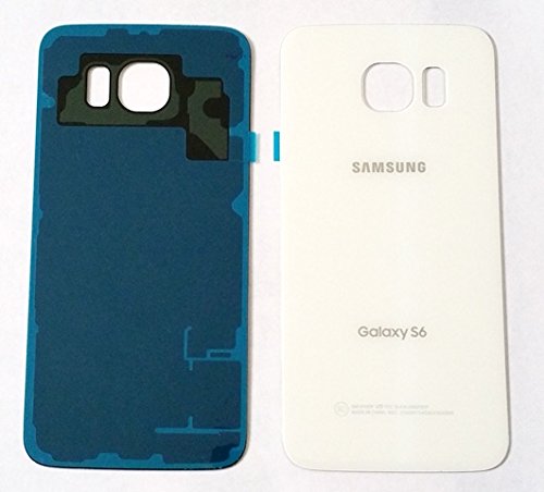 New OEM Battery Back Cover Glass Panel with Adhesive Preinstalled For Samsung Galaxy S6 G920P Sprint/TMobile ~ WHITE