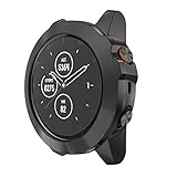 Compatible for Garmin Fenix 5X Watch Case Cover, Cuteey Soft TPU Protective Case Protector Bumper for Fenix 5X and Fenix 5X Plus Accessories (Black)