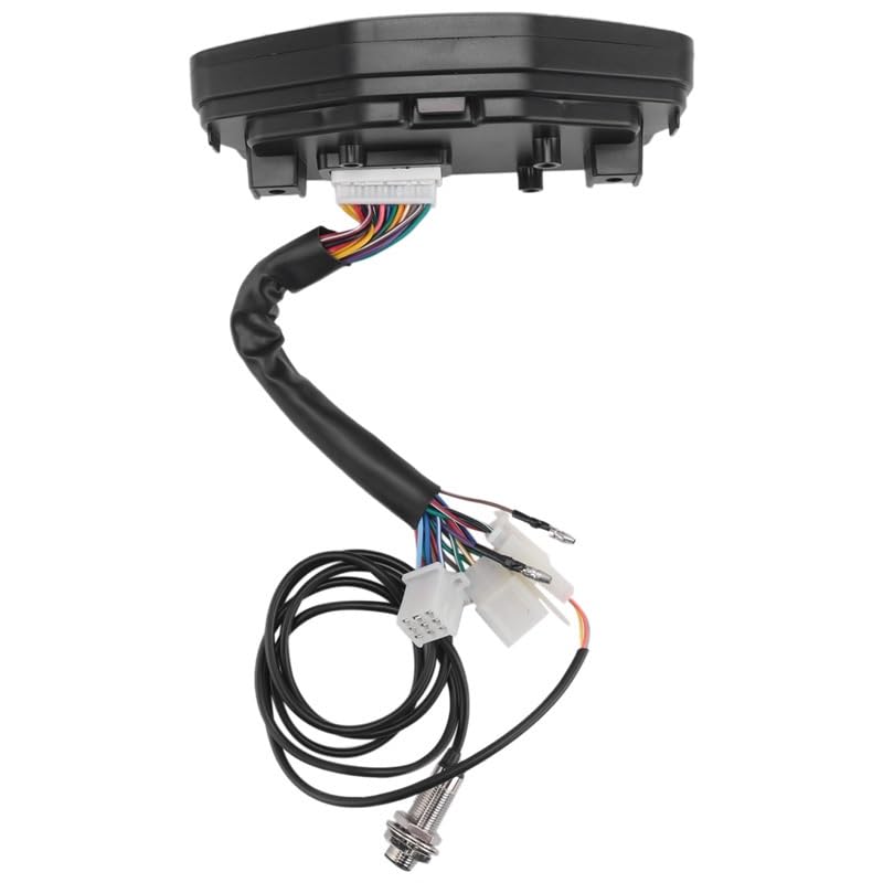 Cuentakilómetros Motocicleta Accesorios para Motocicletas, velocímetro LED, odómetro Digital ABS, Conjunto de indicador Combustible, Panel Instrumentos, para Cilindros 1, 2 y 4