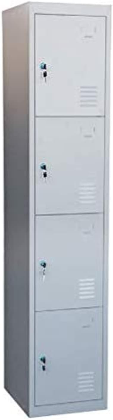 Locker Cabinet 4 Door Steel, Grey - 185 X 45 X 38 Cm by Galaxy