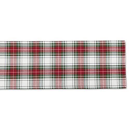 Dii Tartan Plaid Collection Holiday Dining Table & Kitchen Décor, Christmas Table Runner, 14X72, Red, Green & White #TOP1