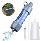 Kreatives Design： Lässt sich an Trinkbeuteln, gängige Trinkflaschen, Trinksysteme befestigen; man kann auch direkt aus der Wasserquelle mit Hilfe des Trinkhalms trinken
