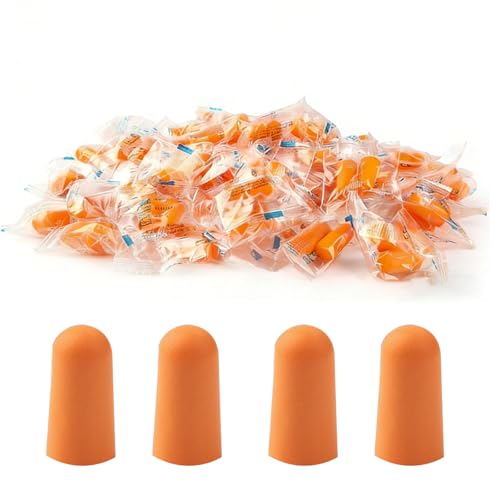 35 Paires Bouchons d'Oreille Mousse Souple Orange Boule Quies Anti Bruit pour Dormir et Ronflement Protection Auditive Confortable SNR 38dB Bouchon Oreille...