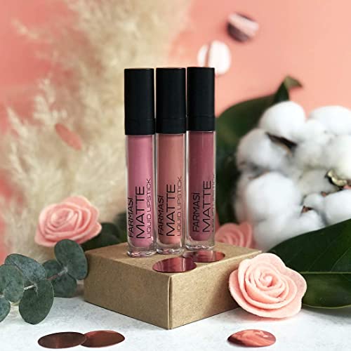 Farmasi Make Up Matte Liquid Lipstick, Long-Lasting And Waterproof Liquid Lipstick, Lightweight And High Impact, 0.14 Fl.oz (Red Love) #TOP4