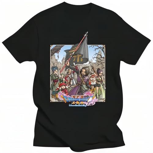 Mens Clothing Vintage Game Dragon Quest Echoes of An Elusive Age G T Shirt For Man Arrival O-Neck Cotton Graphi