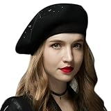 Sumolux Women Beret Hat Cap French Wool Beret Fashion Beanie Cap Classic Solid Color Autumn Winter Hats