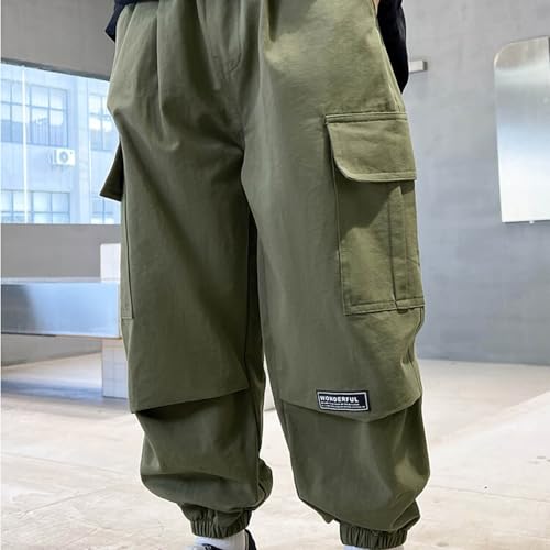 Boy's Cargo Joggers Pants Outdoor Casual School Uniform Sweatpants with Pockets Fashion Casual Lightweight Clothes2
