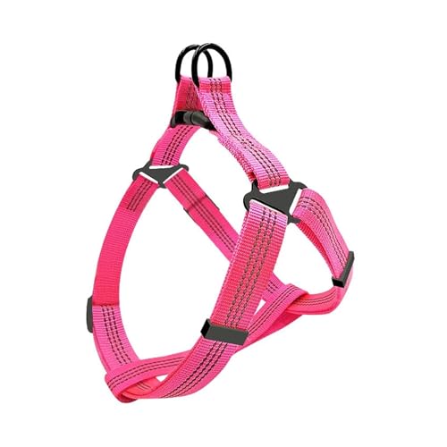 Harnais réglable en Y pour chien rose taille XL avec buste de 61 à 87 cm - 2