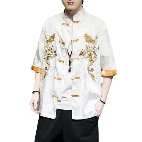 Veste Dragon brodé pour homme au style chinois et col oriental rétro