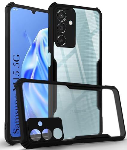 Image of Jkobi Back Cover Case for Samsung Galaxy M15 5G (Shockproof with Polycarbonate Clear Panel | Professional Black)