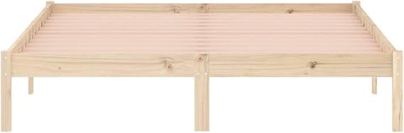 vidaXL Bed Frame without Mattress 152x203 cm Solid Wood Pine Queen
