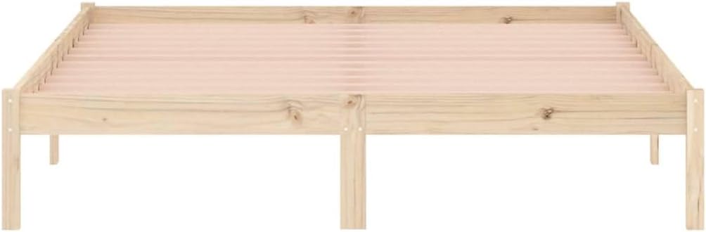 vidaXL Bed Frame without Mattress 152x203 cm Solid Wood Pine Queen