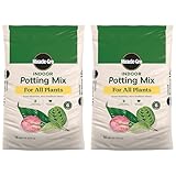 Miracle-Gro Indoor Potting Mix for All Plants, Use with Houseplants and More, Feeds for up to 6 Months, 16 qt. (2-Pack)