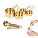 BigKing Cucchiaio Dosatore da 9 Pezzi, Acciaio Inossidabile Misurini Cucina, Grammi Misurino, Cucchiai Dosatori, Tazza Misurino, Set di Misurini e Cucchiai Dosatori per Cucina, Forno, Bevande (Oro) immagine