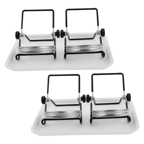 LOORGVEL 2 Set Kit Germogliatore Casa per Barattoli Mason con Coperchi Rete in Acciaio Resistente Vassoio e Supporto per Germinazione Rapida di Semi e Germogli Accessori Resistenti per