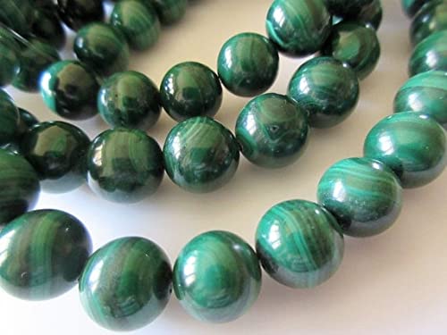 Malachite round beads 11mm naturelles LKBEADS pour la création de bijoux uniques