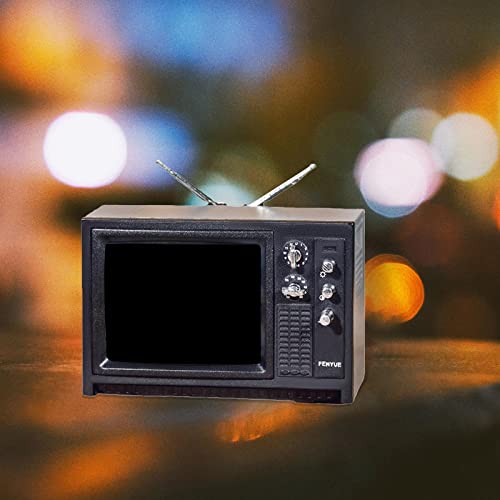 SM SunniMix Mini Puppenhaus TV Modell Möbel Wohnzimmer Lebensszene Ornamente Im Maßstab 1:12 , Grau – Bild 4