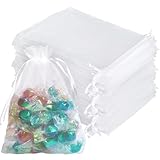 100 bolsas de regalo de organza, bolsas de 13 x 18 cm con cordón para joyas,...