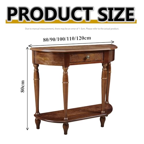 Mesa de sofá para ordenar pasillos pequeños consola de madera blanca con cajón útil 3