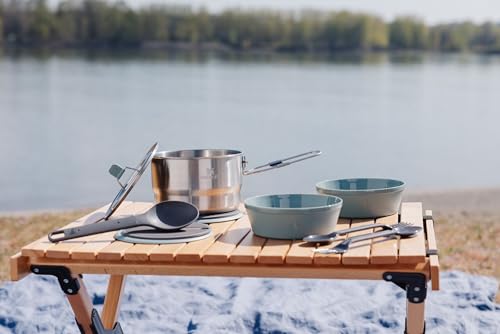 Stanley Wildfare Go 14-Piece Stainless Steel Prep & Cook Set | 1.65 qt Saucepan with Fold & Lock Handle | Bowls, Utensils, Cutting Board | Camping Essentials for Your Camp Kitchen | BPA-Free - Image 5