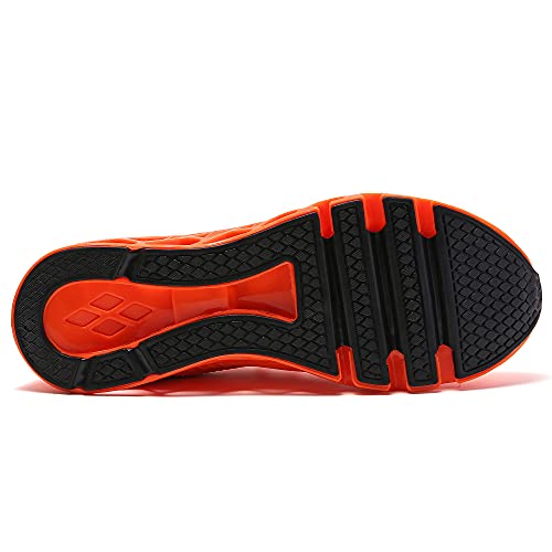 Tsiodfo Boys Tennis Shoes Walking Shoes Kids Girls Mesh Breathable Youth Fashion Athletic Sport Running Jogging Sneakers Orange Big Kid Size 6 #TOP3